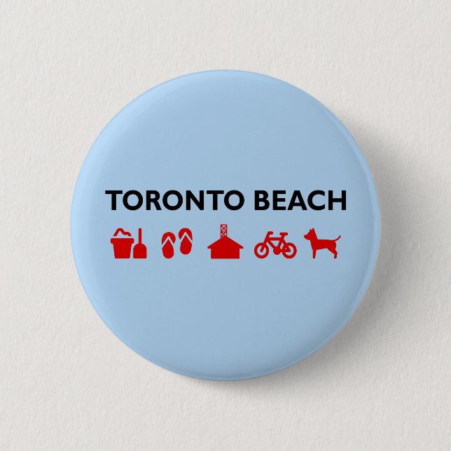 Toronto Beach Icons Light-Färg Knapp (Framsida)