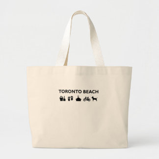 Toronto Beach Icons Monotone Black Jumbo Tygkasse