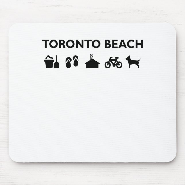 Toronto Beach Icons Monotone Black Musmatta (Framsidan)