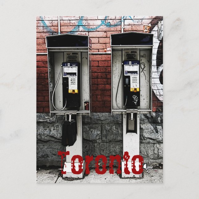 Toronto-betaltelefoner vykort (Framsida)