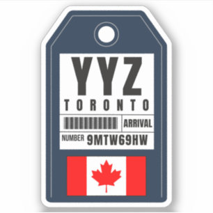Toronto Boarding Pass - Kanada YYZ Klistermärken