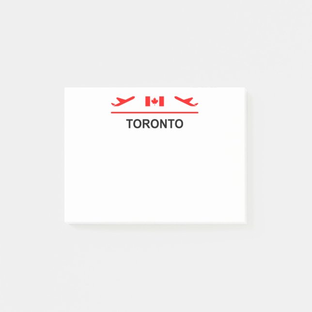 Toronto Canada Airport Flygplan Light-Färg Post-it Block (Framsida)