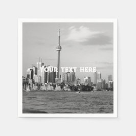 Toronto Canada Black and White Vintage Anpassnings Pappersservett