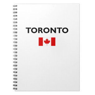 Toronto Canada Canadian Flagga Light-Färg Anteckningsbok