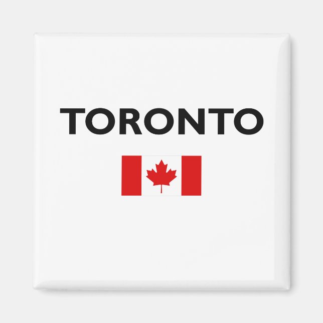 Toronto Canada Canadian Flagga Light-Färg Magnet (Framsidan)