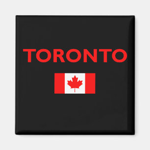 Toronto Canada Canadian Flagga Mörk Färg Magnet