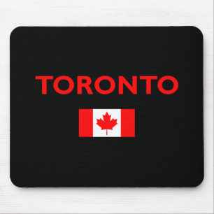 Toronto Canada Canadian Flagga Mörk Färg Musmatta
