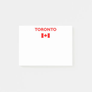 Toronto Canada Canadian Flagga Mörk Färg Post-it Block