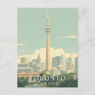 Toronto, Canada City Retro Art Vykort