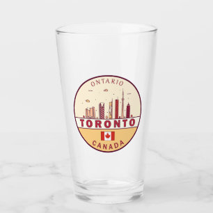 Toronto Canada City Skyline Emblem Glaskopp