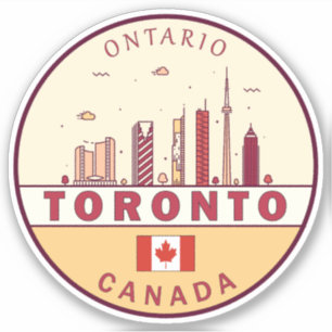 Toronto Canada City Skyline Emblem Klistermärken