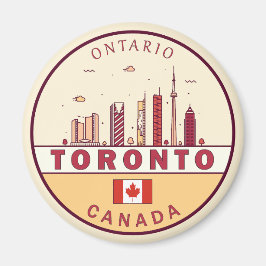 Toronto Canada City Skyline Emblem Magnet