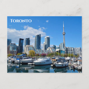 Toronto Canada City Skyline Travel Photo Vykort