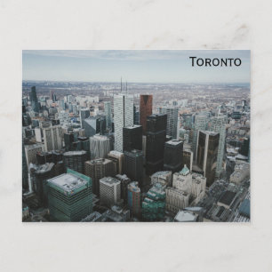 Toronto Canada City Skyline Travel Photo Vykort