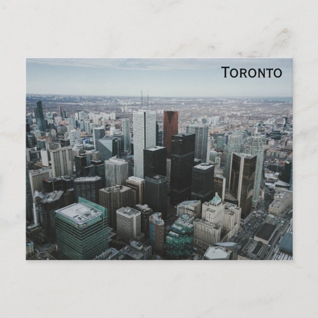 Toronto Canada City Skyline Travel Photo Vykort (Framsida)