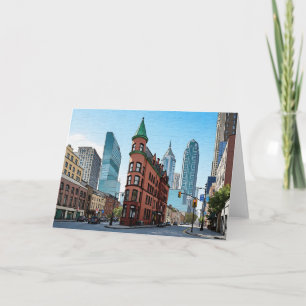 Toronto Canada Gooderham Byggnad Watercolor Kort