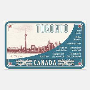 Toronto Canada-klistermärke Rektangulärt Klistermärke