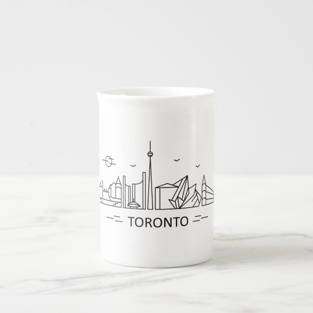 Toronto Canada Lineart Benporslin Mugg (Framsidan)