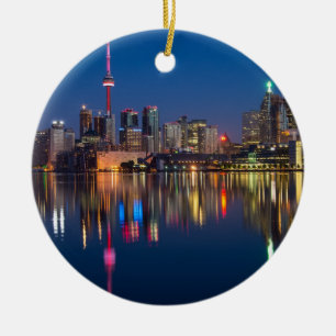 Toronto Canada nattcitysm Julgransprydnad Keramik