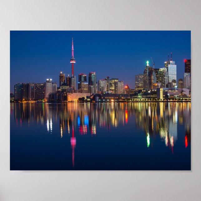 Toronto Canada night cityscape Poster (Framsidan)