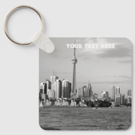 Toronto Canada Ontario Black White Vintage Keycha Nyckelring