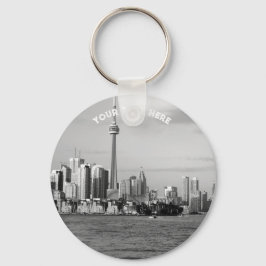 Toronto Canada Ontario Black White Vintage Keychai Nyckelring