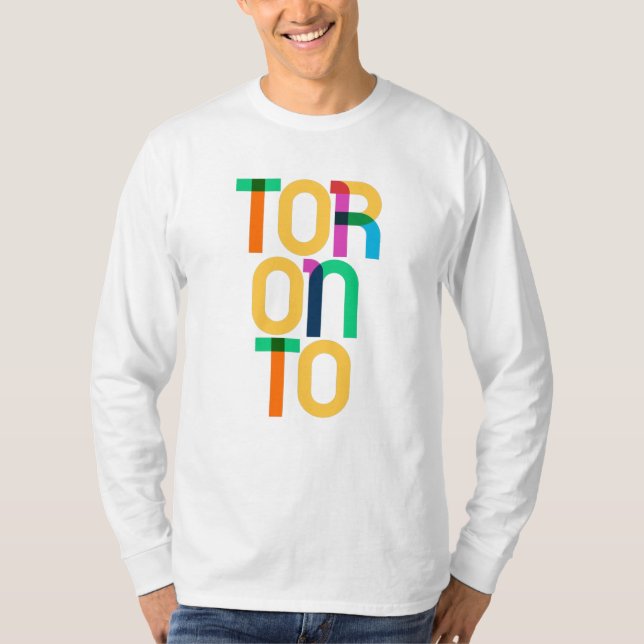 Toronto Canada Pop Art Brev T Shirt (Framsida)