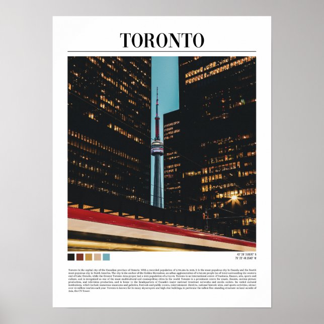 Toronto Canada Poster (Framsidan)
