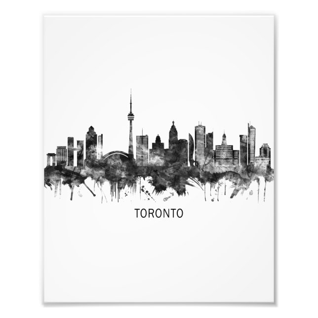 Toronto Canada Skyline BW Fototryck (Framsidan)