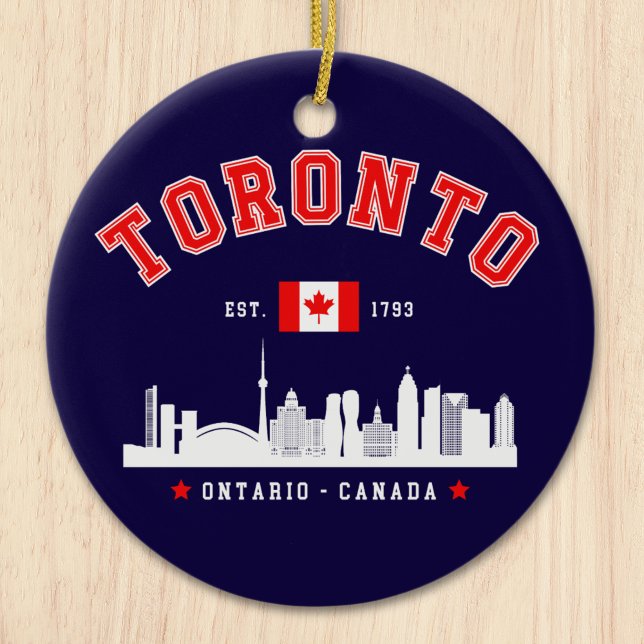 Toronto Canada Skyline City Julgransprydnad Keramik (Skapare uppladdad)