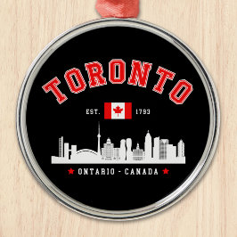 Toronto Canada Skyline City Julgransprydnad Metall