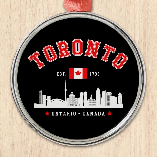 Toronto Canada Skyline City Julgransprydnad Metall (Skapare uppladdad)