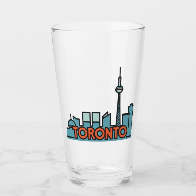 Toronto Canada Skyline Glaskopp (Framsida)
