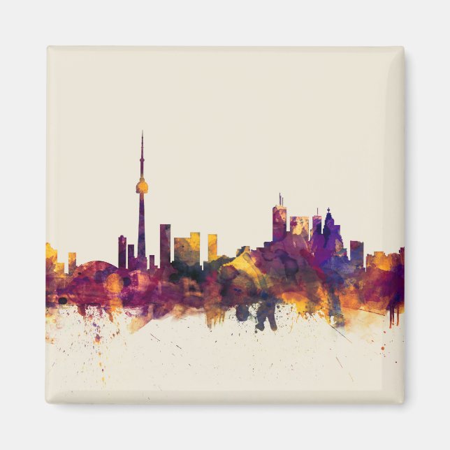 Toronto Canada Skyline Magnet (Framsidan)