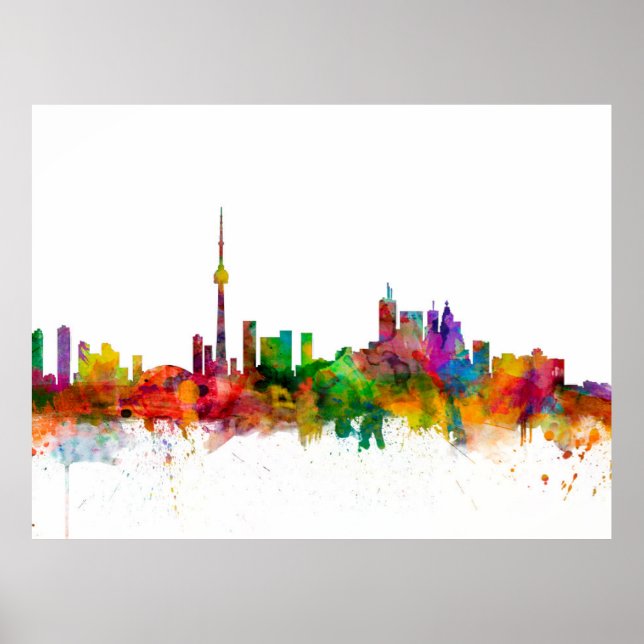 Toronto Canada Skyline Poster (Framsidan)