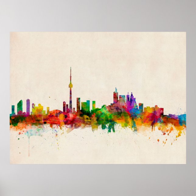 Toronto Canada Skyline Poster (Framsidan)