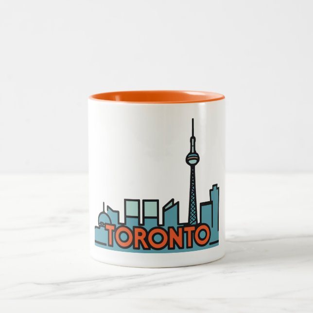 Toronto Canada Skyline Två-Tonad Mugg (Center)