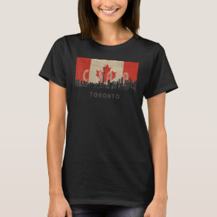 Toronto canada Skyline Vacation Souvenir City flag T Shirt