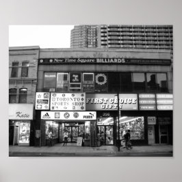 Toronto Canada Store Front Black and White Photo Poster