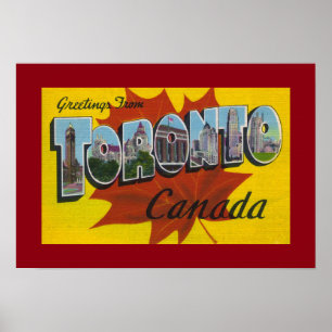 Toronto Canada Vintage resor Art Poster