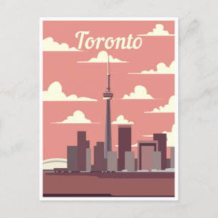 Toronto Canada Vintage resor skyline ontario Vykort
