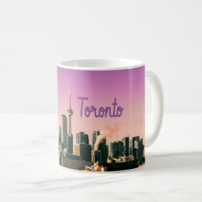 Toronto Capital of Ontario Canada City Skyline Kaffemugg (Framsida höger)