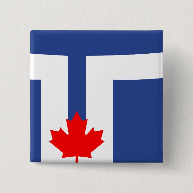 Toronto city flagga canada symbol knapp (Framsida)