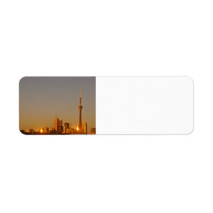 Toronto Cityscape Returadress Etikett