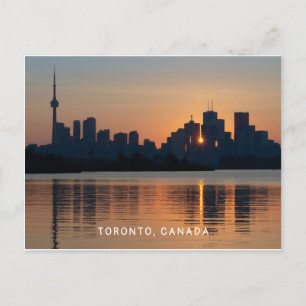 Toronto Cityscape vid solnedgångskort Vykort