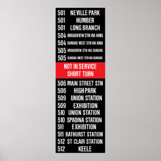 Toronto CLRV/ALRV Streetcar Rollsign Poster