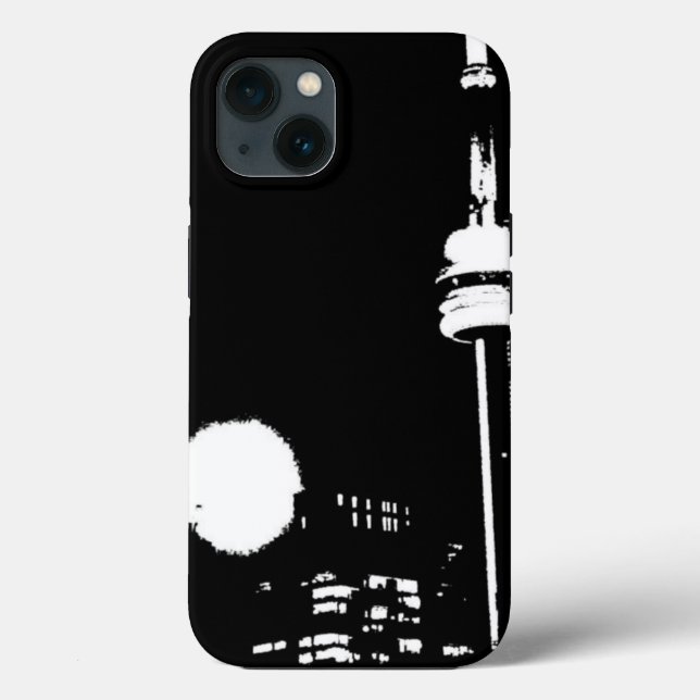 Toronto CN-torn stencil i svart och vitt (Baksida)