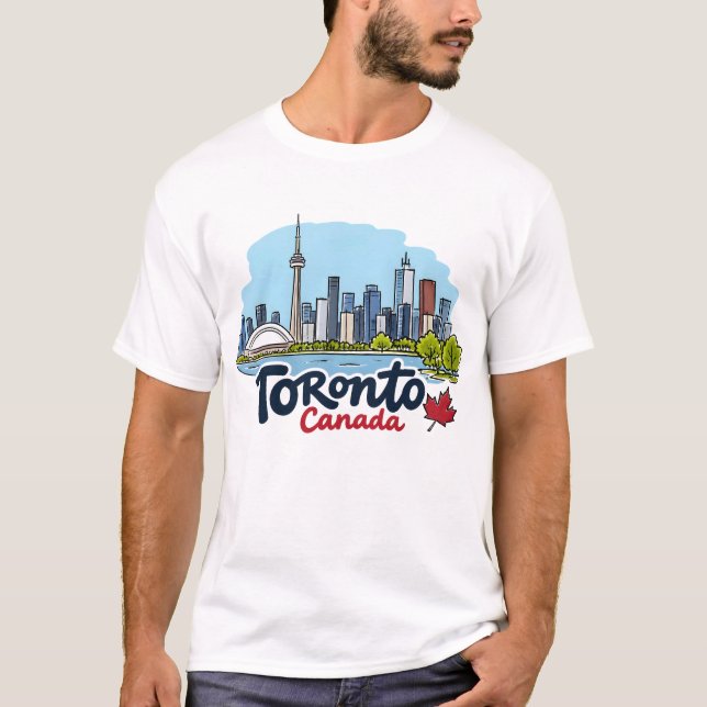 Toronto CN Tower Siluett T Shirt (Framsida)