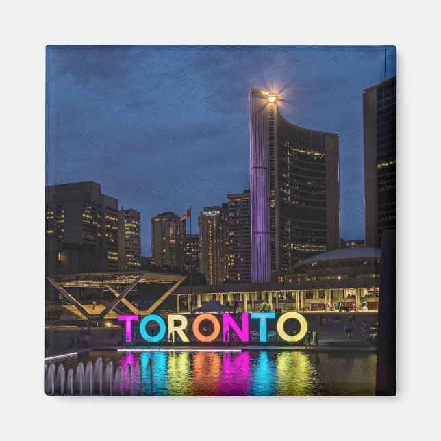 Toronto Colorful Skyline Magnet (Framsidan)