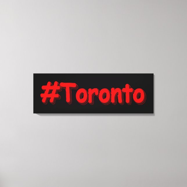 "#Toronto" Cute Design. Köp nu Canvastryck (Framsida)